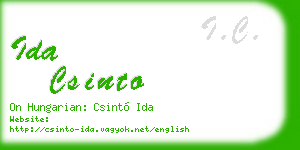 ida csinto business card