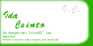 ida csinto business card